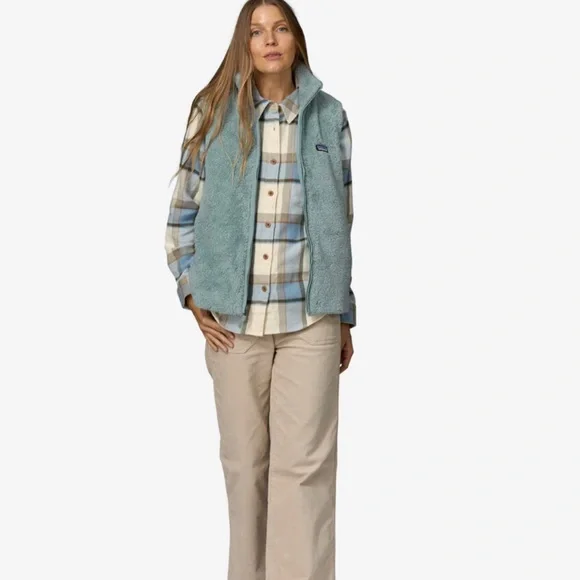 Patagonia Sherpa Vest in Seafoam Green